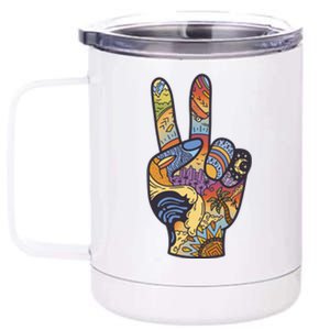 Paradise Vacation Travel Peace Sign 12 oz Stainless Steel Tumbler Cup