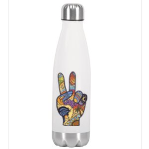 Paradise Vacation Travel Peace Sign Stainless Steel Insulated Water Bottle