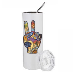 Paradise Vacation Travel Peace Sign Stainless Steel Tumbler