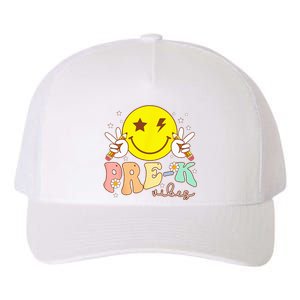 PreK Vibes Team Retro Smile Face First Day Of School Yupoong Adult 5-Panel Trucker Hat