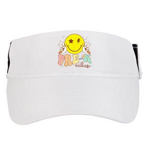 PreK Vibes Team Retro Smile Face First Day Of School Adult Drive Performance Visor