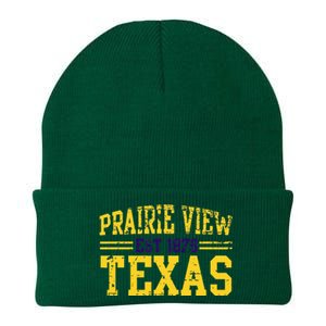 Prairie View Texas Prairie Gift Distressed Knit Cap Winter Beanie