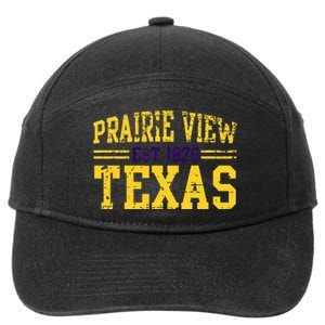 Prairie View Texas Prairie Gift Distressed 7-Panel Snapback Hat