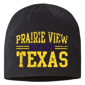 Prairie View Texas Prairie Gift Distressed Sustainable Beanie