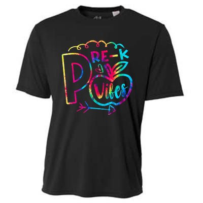 Pre-K Vibes Team Pre-K Squad Tie Dye 1st Day of School Cooling Performance Crew T-Shirt