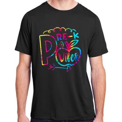 Pre-K Vibes Team Pre-K Squad Tie Dye 1st Day of School Adult ChromaSoft Performance T-Shirt