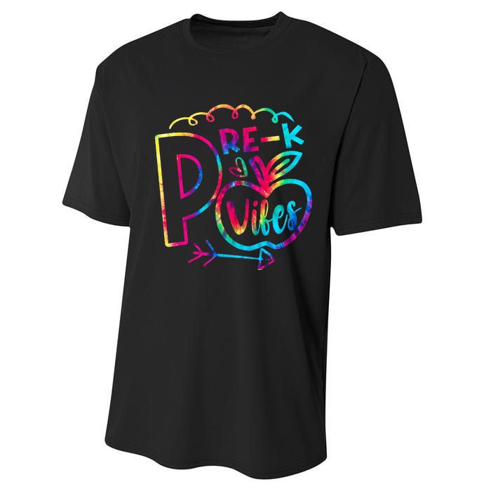 Pre-K Vibes Team Pre-K Squad Tie Dye 1st Day of School Performance Sprint T-Shirt