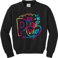 Pre-K Vibes Team Pre-K Squad Tie Dye 1st Day of School Kids Sweatshirt