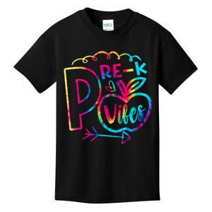 Pre-K Vibes Team Pre-K Squad Tie Dye 1st Day of School Kids T-Shirt