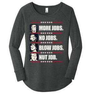 Presidents Vote Trump Anti Biden Obama Clinton Funny Choice  Women's Perfect Tri Tunic Long Sleeve Shirt