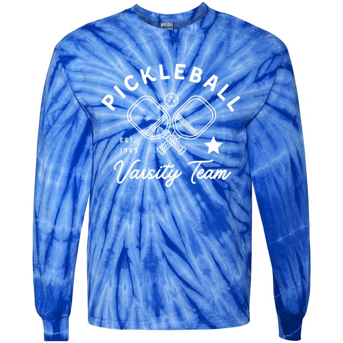 Pickleball Varsity Team Pickleball Player Gift Tie-Dye Long Sleeve Shirt