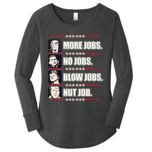 Presidents Vote Trump Anti Biden Obama Clinton Funny Choice Women's Perfect Tri Tunic Long Sleeve Shirt