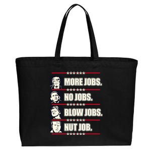 Presidents Vote Trump Anti Biden Obama Clinton Funny Choice Cotton Canvas Jumbo Tote