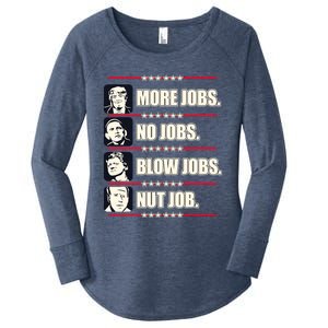 Presidents Vote Trump Anti Biden Obama Clinton Funny Choice Women's Perfect Tri Tunic Long Sleeve Shirt