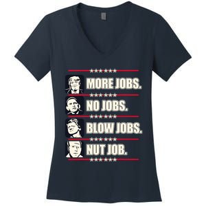 Presidents Vote Trump Anti Biden Obama Clinton Funny Choice Women's V-Neck T-Shirt