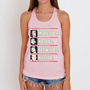 Presidents Vote Trump Anti Biden Obama Clinton Funny Choice Women's Knotted Racerback Tank