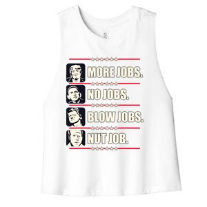 Presidents Vote Trump Anti Biden Obama Clinton Funny Choice Women's Racerback Cropped Tank