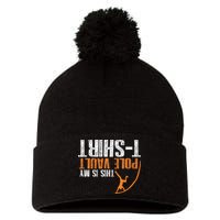 Pole Vaulting This Is My Pole Vault Pom Pom 12in Knit Beanie