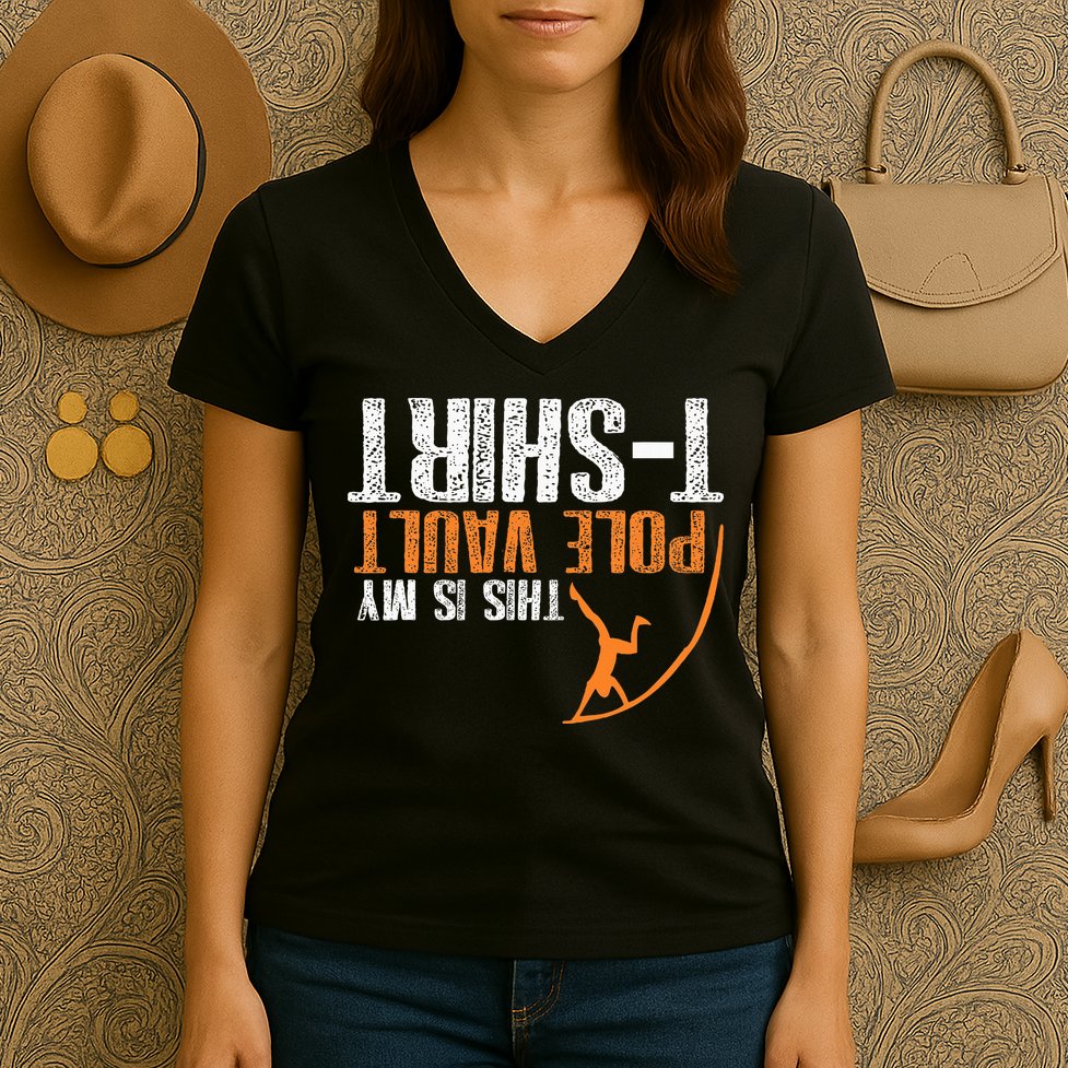 Pole Vaulting This Is My Pole Vault Women's V-Neck T-Shirt