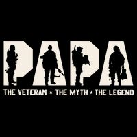Papa Veteran The Myth The Legend Fathers Day Grandpa Sustainable Bucket Hat