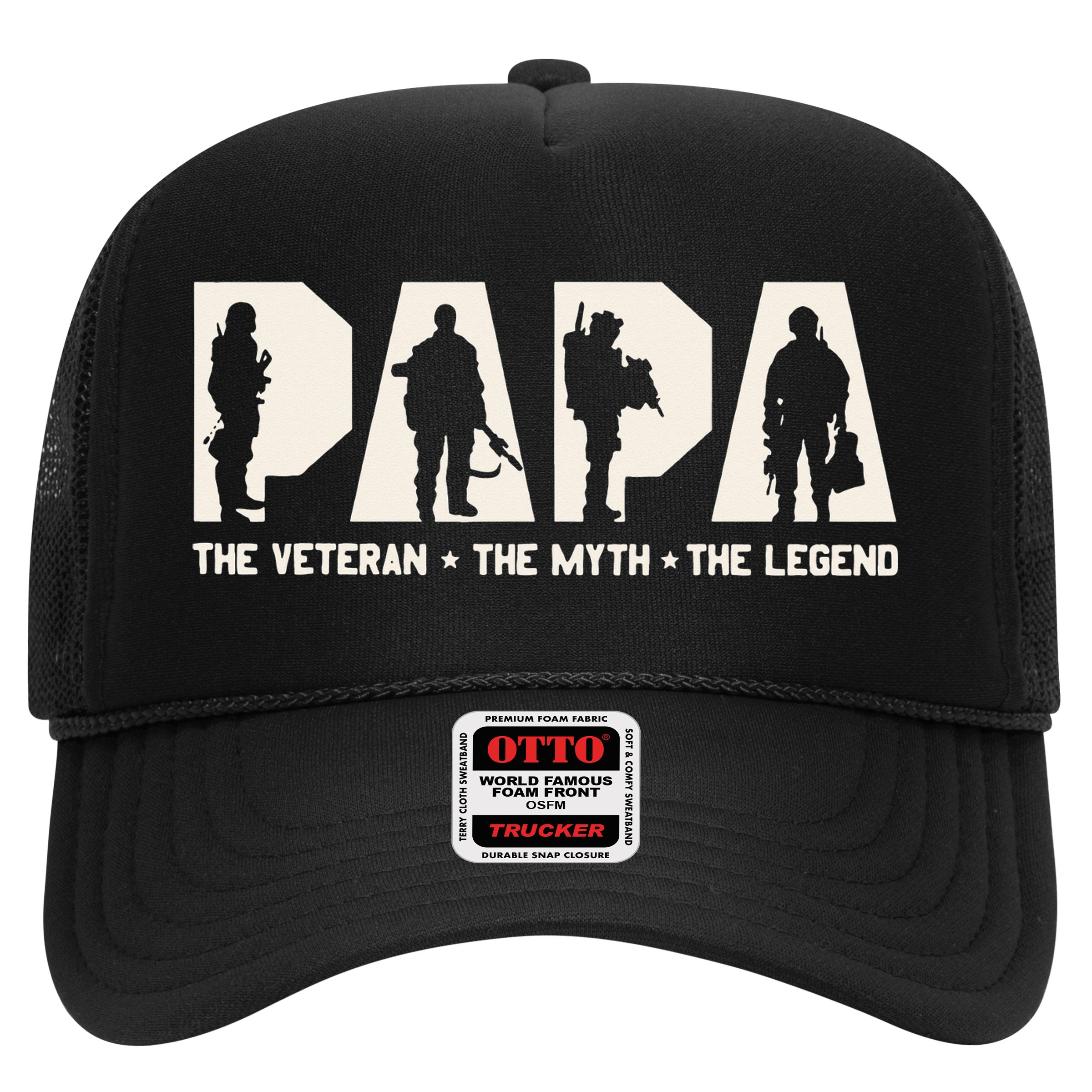 Papa Veteran The Myth The Legend Fathers Day Grandpa Hat