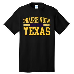 Prairie View Texas, Prairie Gift, Distressed Text Tall T-Shirt