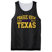 Prairie View Texas, Prairie Gift, Distressed Text Mesh Reversible Basketball Jersey Tank