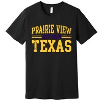 Prairie View Texas, Prairie Gift, Distressed Text Premium T-Shirt