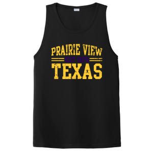 Prairie View Texas, Prairie Gift, Distressed Text PosiCharge Competitor Tank