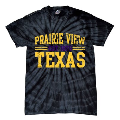 Prairie View Texas, Prairie Gift, Distressed Text Tie-Dye T-Shirt