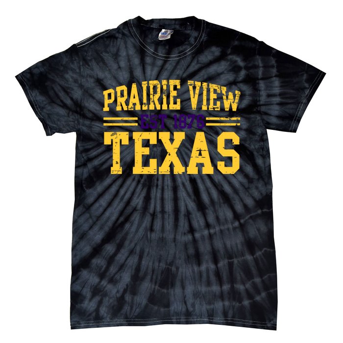 Prairie View Texas, Prairie Gift, Distressed Text Tie-Dye T-Shirt