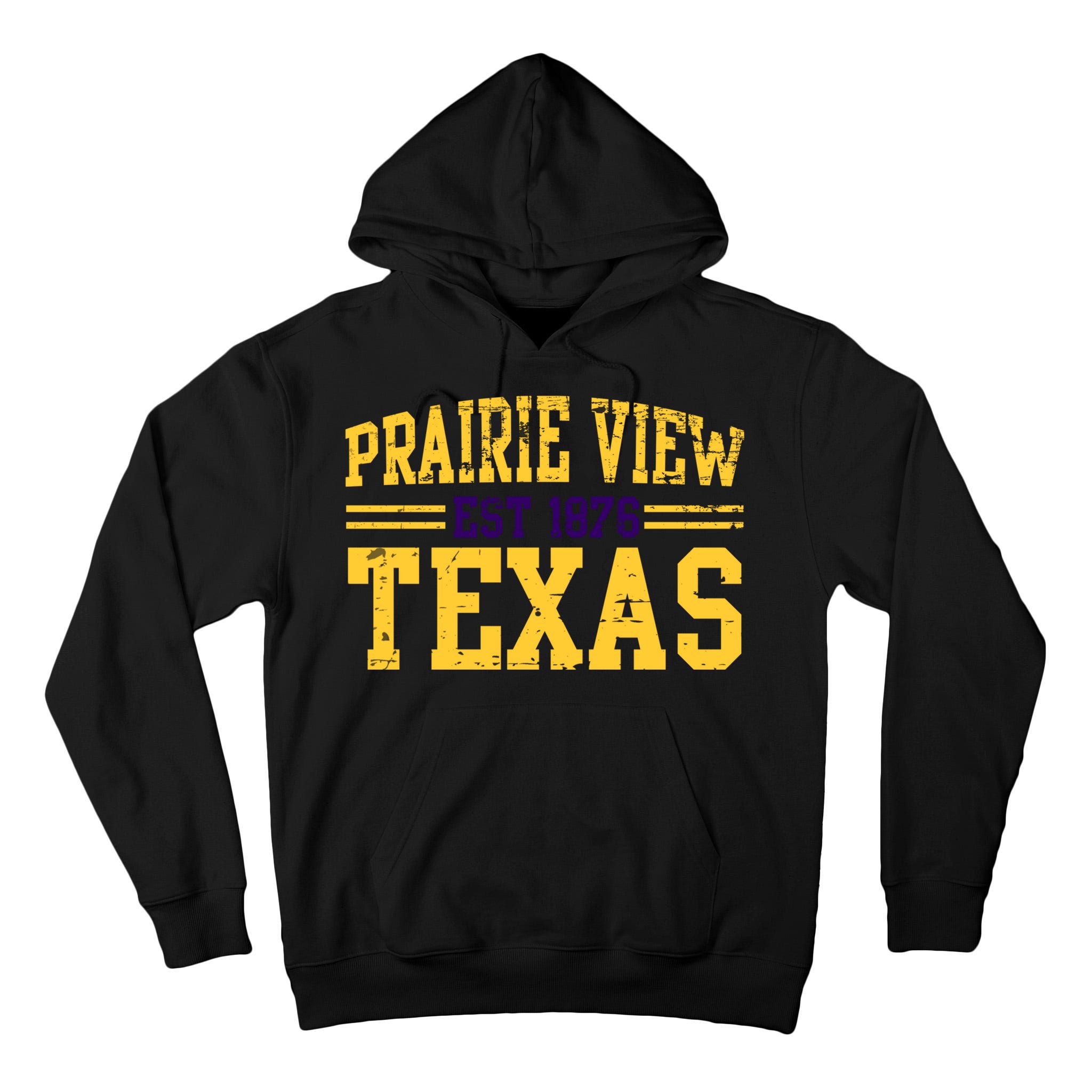 Prairie View Texas, Prairie Gift, Distressed Text Tall Hoodie