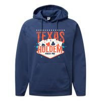 Poker Vintage Texas Holdem Poker Pro Performance Fleece Hoodie