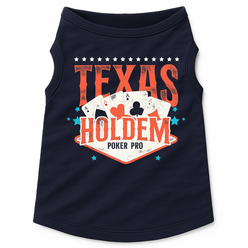 Poker Vintage Texas Holdem Poker Pro Doggie Tank