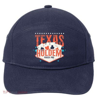 Poker Vintage Texas Holdem Poker Pro 7-Panel Snapback Hat