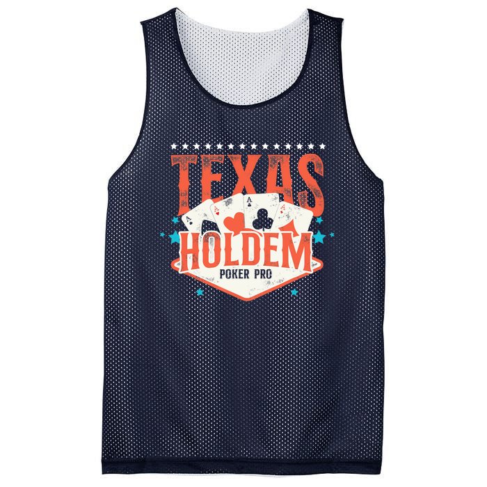 Poker Vintage Texas Holdem Poker Pro Mesh Reversible Basketball Jersey Tank