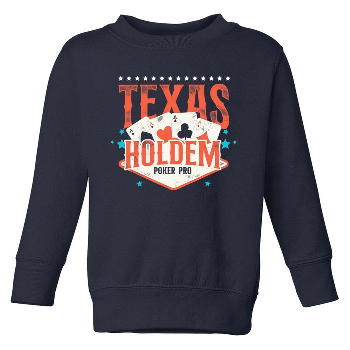 Poker Vintage Texas Holdem Poker Pro Toddler Sweatshirt