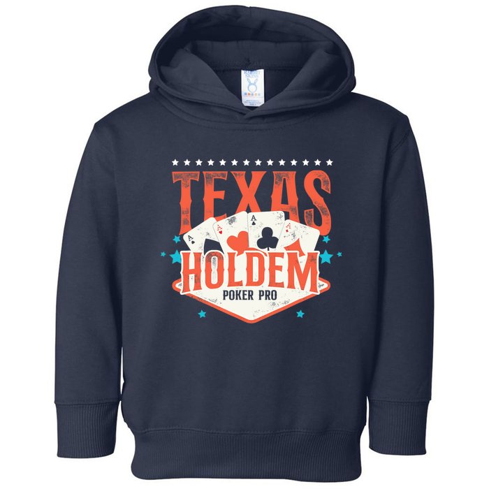 Poker Vintage Texas Holdem Poker Pro Toddler Hoodie