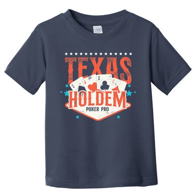 Poker Vintage Texas Holdem Poker Pro Toddler T-Shirt