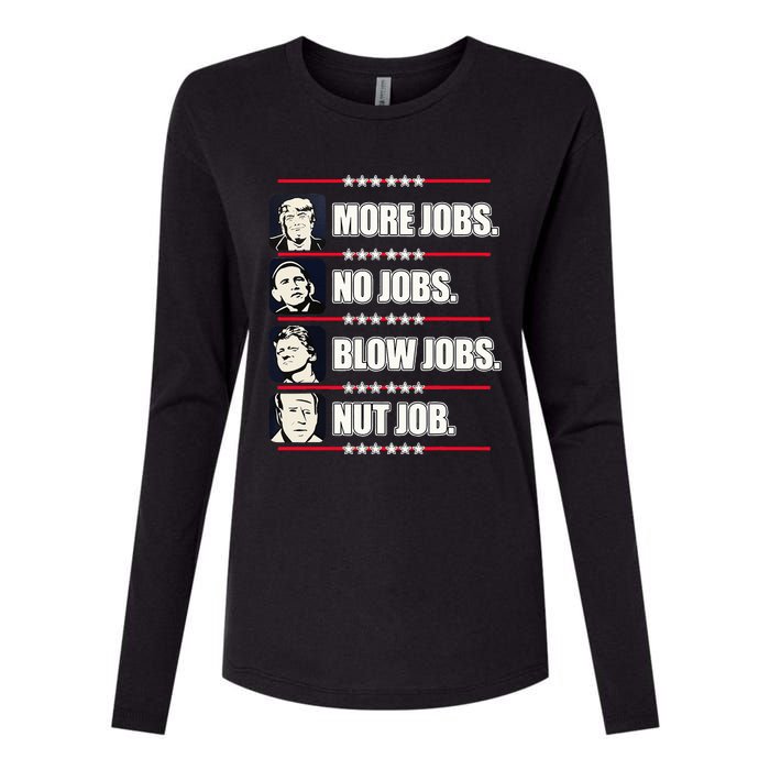 Presidents Vote Trump Anti Biden Obama Clinton Funny Choice Womens Cotton Relaxed Long Sleeve T-Shirt