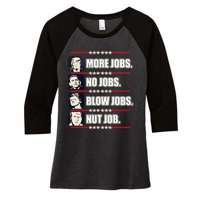 Presidents Vote Trump Anti Biden Obama Clinton Funny Choice Women's Tri-Blend 3/4-Sleeve Raglan Shirt