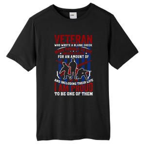 Proud Veteran Us Flag Memorial Day 4th Of July Veteran's Day Meaningful Gift Tall Fusion ChromaSoft Performance T-Shirt