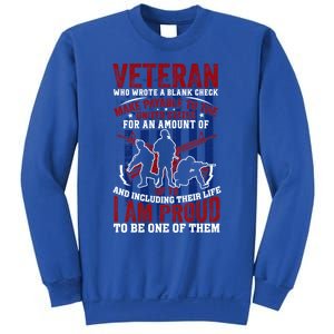 Proud Veteran Us Flag Memorial Day 4th Of July Veteran's Day Meaningful Gift Sweatshirt