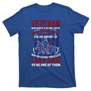 Proud Veteran Us Flag Memorial Day 4th Of July Veteran's Day Meaningful Gift T-Shirt