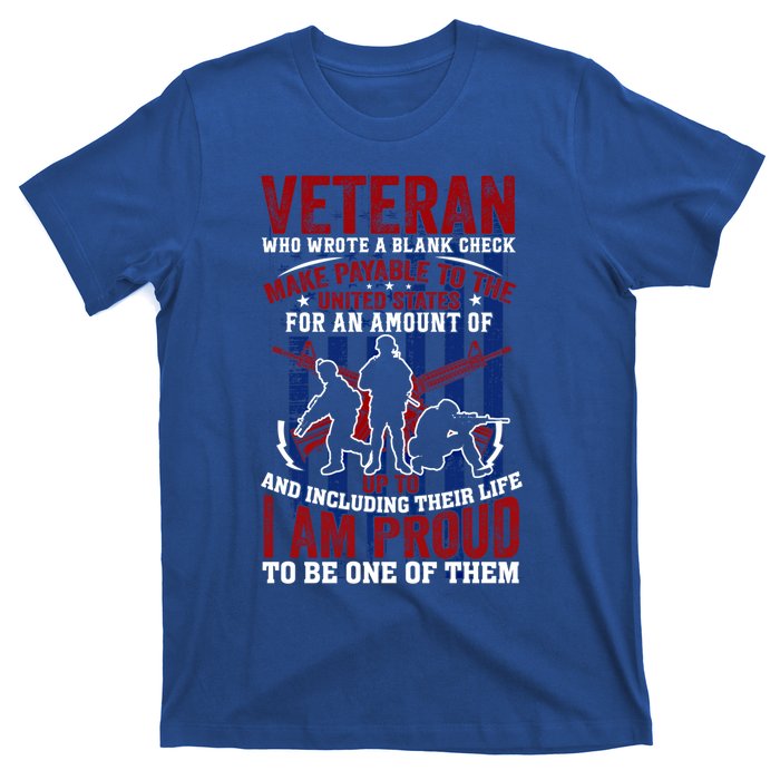 Proud Veteran Us Flag Memorial Day 4th Of July Veteran's Day Meaningful Gift T-Shirt