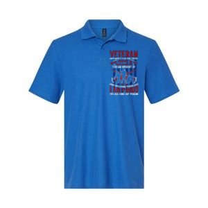 Proud Veteran Us Flag Memorial Day 4th Of July Veteran's Day Meaningful Gift Softstyle Adult Sport Polo