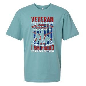 Proud Veteran Us Flag Memorial Day 4th Of July Veteran's Day Meaningful Gift Sueded Cloud Jersey T-Shirt