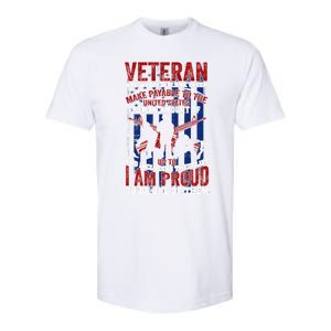 Proud Veteran Us Flag Memorial Day 4th Of July Veteran's Day Meaningful Gift Softstyle CVC T-Shirt