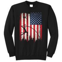 Pole Vault USA American Flag 4th of July Jump Sports Gift Sweatshirt