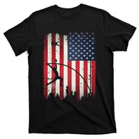 Pole Vault USA American Flag 4th of July Jump Sports Gift T-Shirt